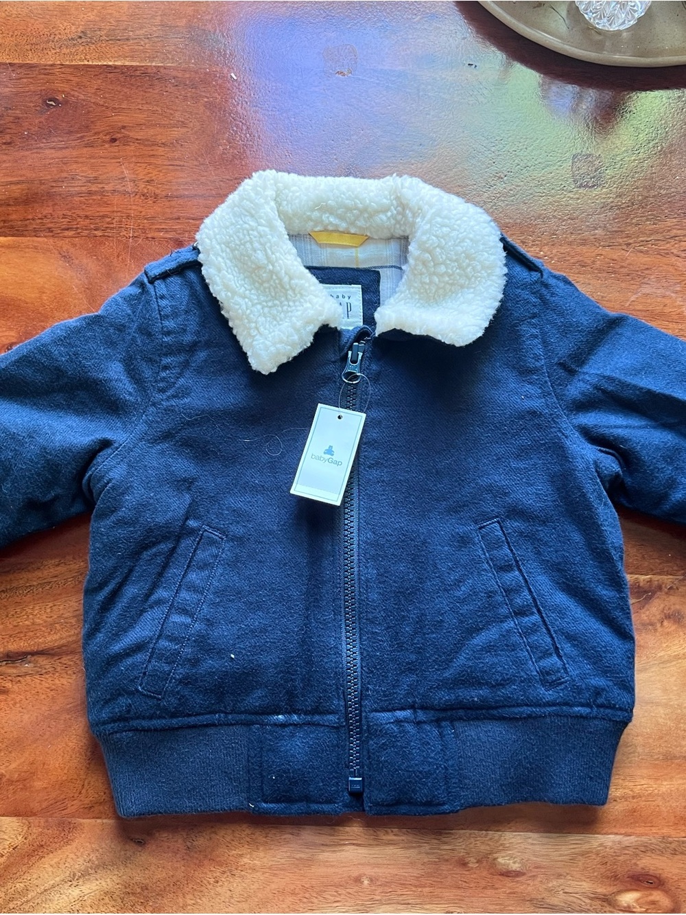 3/$50 ✨ — BNWT GAP Navy Sherpa Collar Zip Jacket